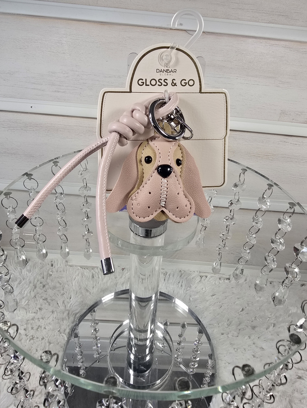 Pink Dog Keychain,purse charm
